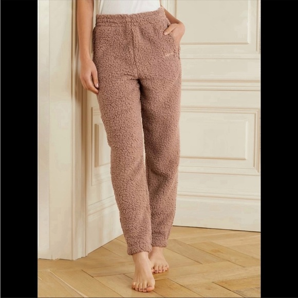 NWT SKIMS Cozy Knit High Waisted Sherpa Jogger Tigers Eye XL - Picture 2 of 16
